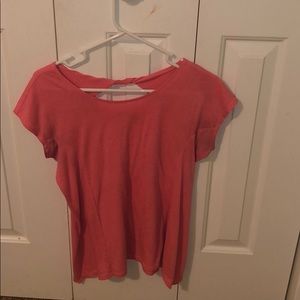 Bright pink short sleeve shirt